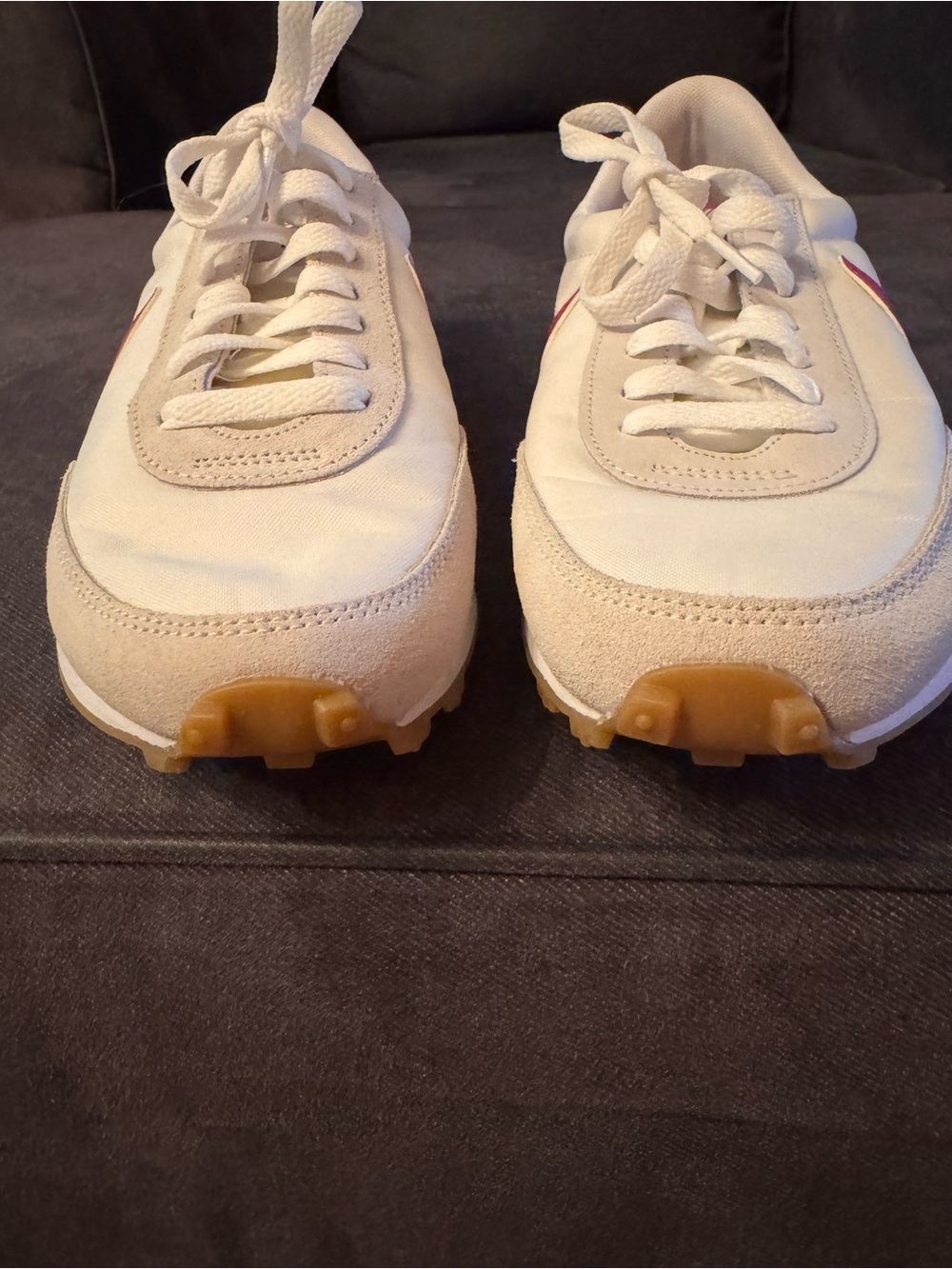 Nike White Sneakers with Pink Swoosh and Accents - Picture 4 of 7